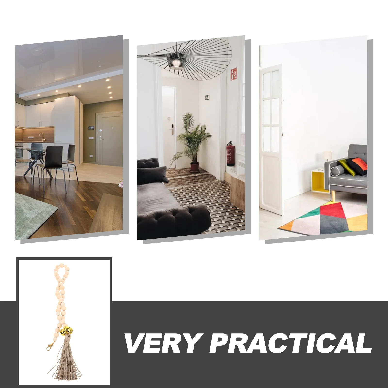 

Pet Doorbell Hanging Dog Bell Beads String Training Bell For Puppy Potty Home Use Portable Wear-Resistant Dogbell