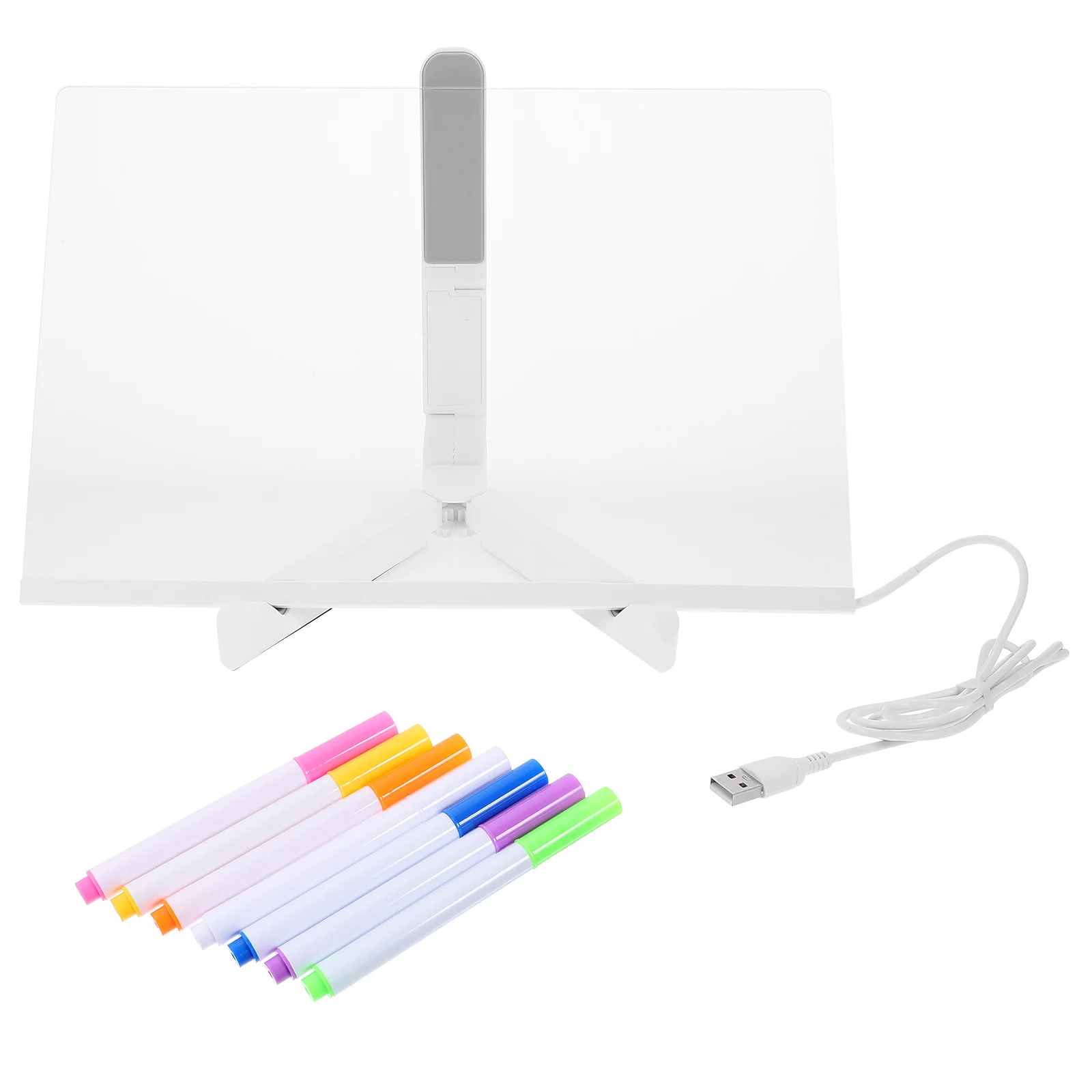 1 مجموعة Usb مضيئة الاكريليك لوح كتابة واضح رسالة المجلس لمكتب المنزل سطح المكتب مذكرة الطلاب متعددة الوظائف قابل للمسح Pp #3