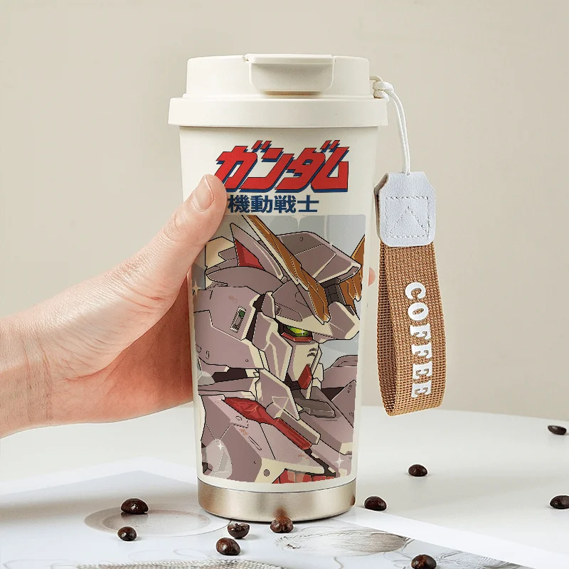 Original Mobile Suit Gundam Thermos Cup Student Personalized Trendy Water Cup Childlike Stainless Steel Coffee Cup Christmas