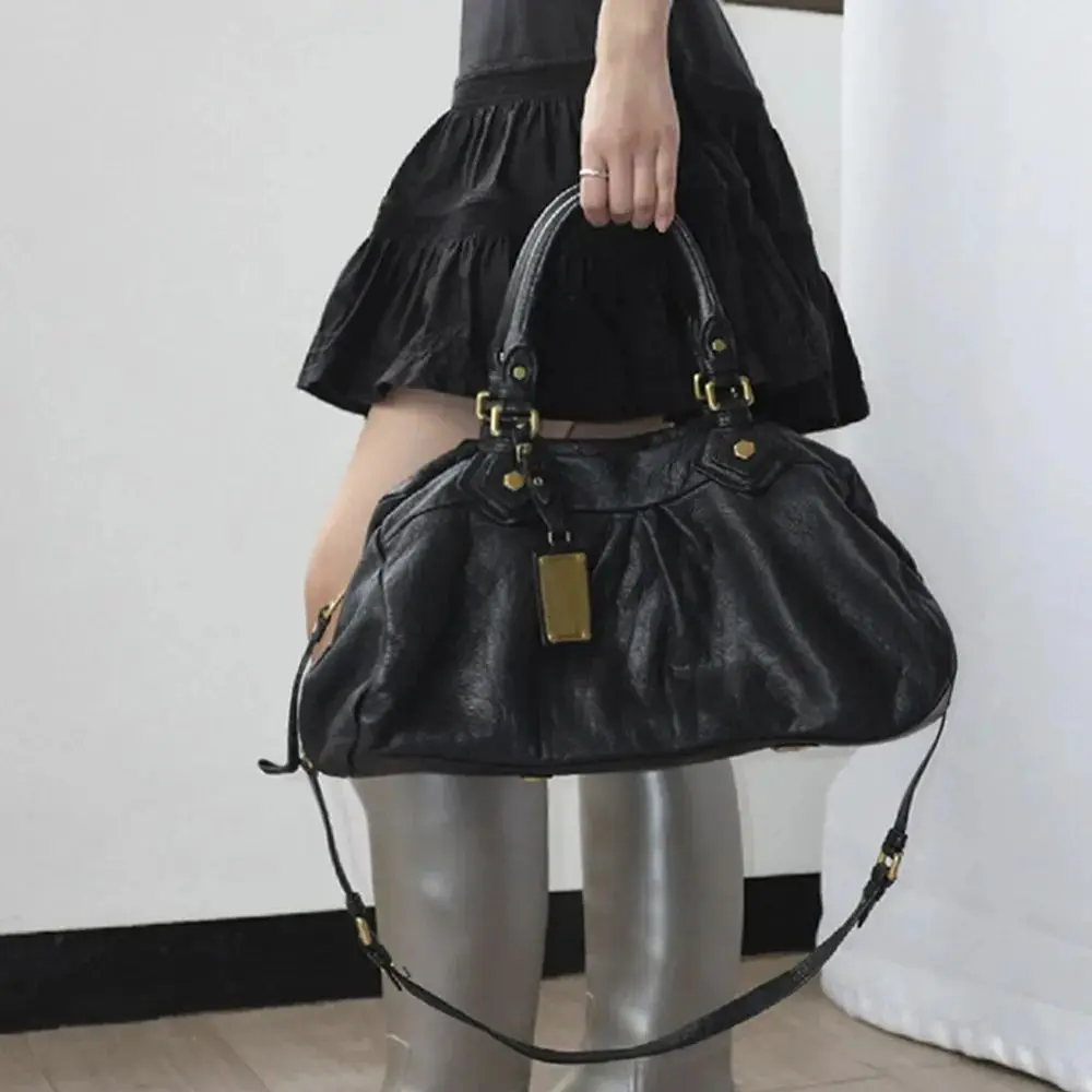 

НОВЫЕ винтажные женские сумки на плечо большой вместимости, женские сумки с заклепками в стиле ретро, роскошная сумка через плечо из мягкой искусственной кожи