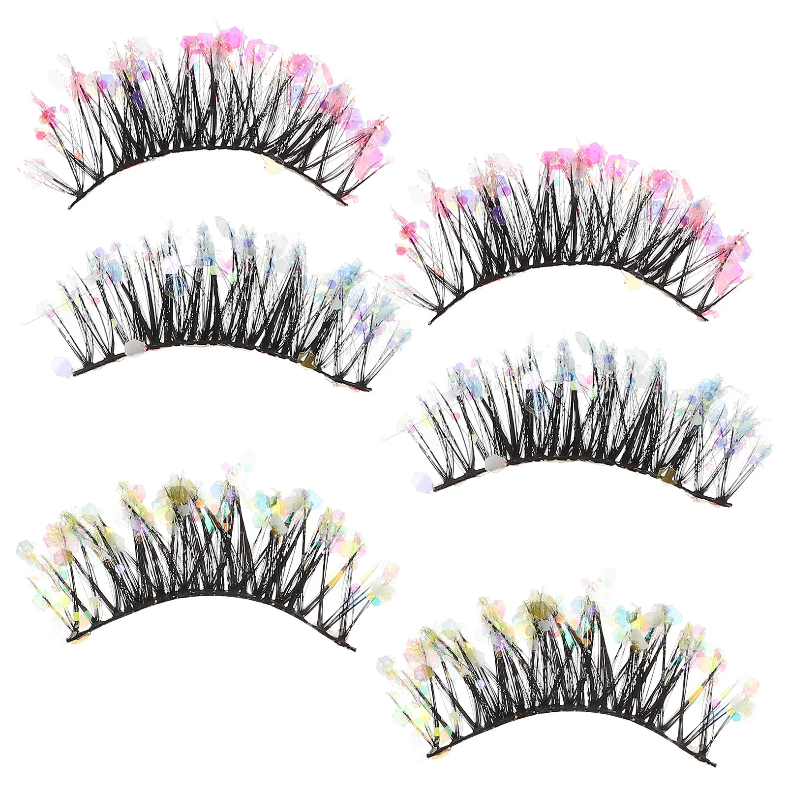3 Pairs Natural Glossy Lightweight Short Wispy False Eyelashes for Women – Makeup Lash Set
