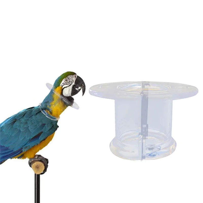 2023 New Transparent Color Bird Protection Collar Parrot Anti-Bite Feather Bird Collar Anti-Feather Picking Ring Pet Supplies