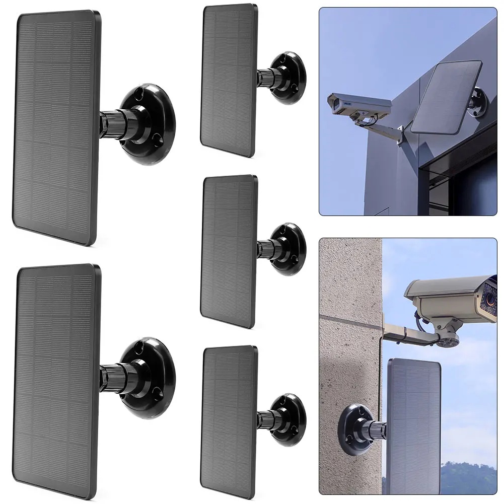 

5 шт. портативных монокристаллических солнечных панелей мощностью 10 Вт, 5 В (черные)