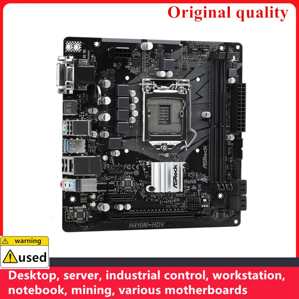 Used For ASROCK H410M-HDV Motherboards LGA 1200 DDR4 64GB For Intel H410 Overclocking Desktop Mainboard M.2 NVME SATA III USB3.0