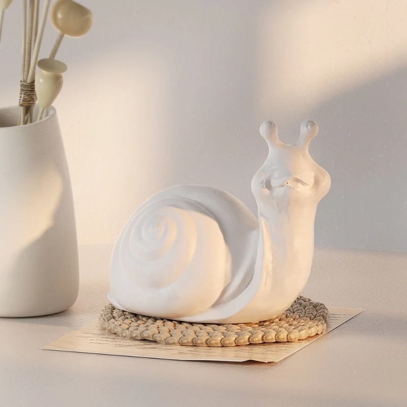 Moule en silicone en forme de boule de gypse en résine, compte-gouttes en cristal, ornement d'escargot 3D, animal tridimensionnel, bricolage