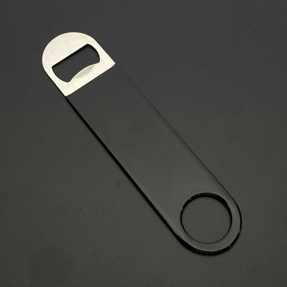 Bartender Beer Bottle Opener Flat Speed Open Rubber Coated Stainless Steel Mini Durable Bar Blade Kitchen Tool Keychain Gifts view 3