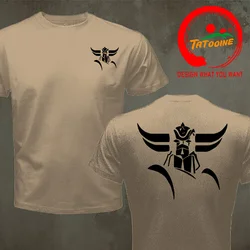 Front Back Print Goldorak Grendizer Mazinger Z T-Shirt Japanese Cartoon Design Summer Men's Tees Tops Short Sleeve Cotton Tshirt