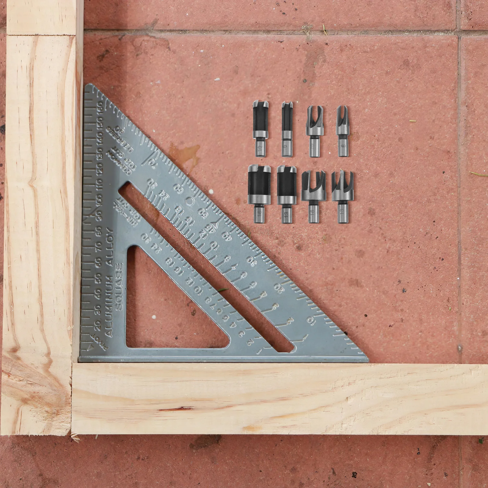 8Pcs Wood Plug Drill Bit Set Metal Round Shank Wear Resistant Woodworking Hole Opener for Carpentry Home Renovation Tools