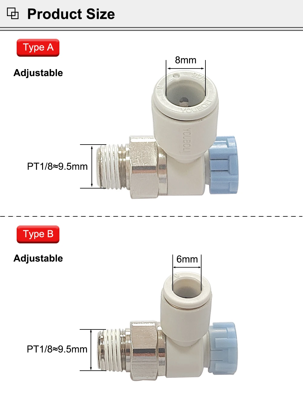 HUNST Laser Maschine Gas Düse Luft Regulierung Durchmesser 6mm 8mm 10 Teile/los für Co2 Laser Kopf. – Detail 2