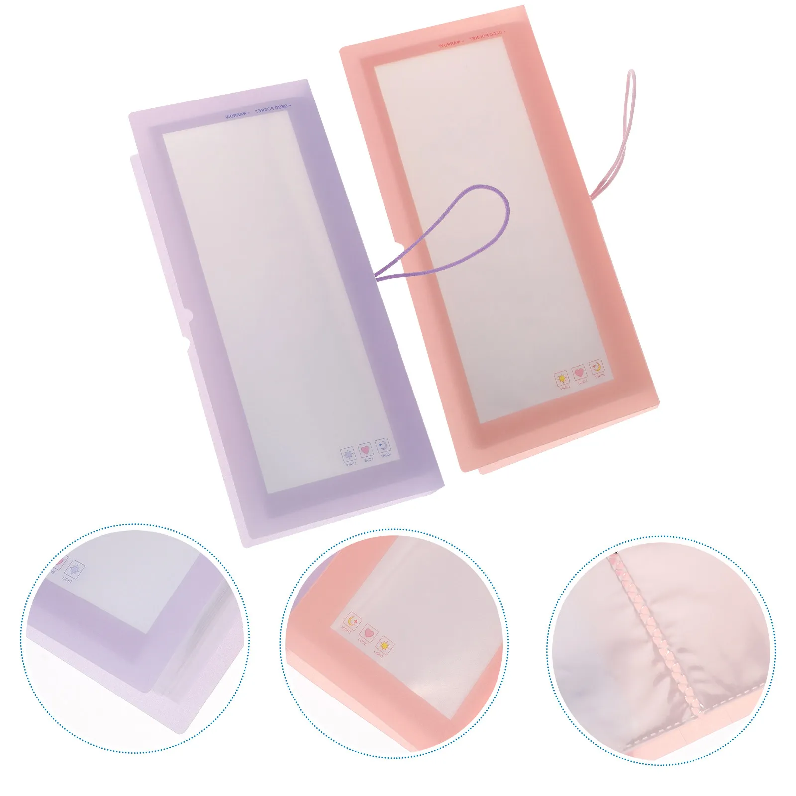 

2 шт. альбомов для хранения наклеек с прозрачным дизайном для стикеров, наклеек-декалов, заметок, легко организованный, для демонстрации, подарок для студентов и коллекционеров