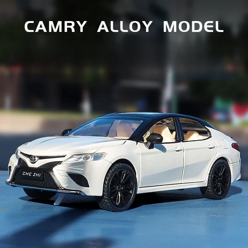 

1:24 Toyota Camry Alloy Car Model Diecast Metal Toy Vehicles Car High Simulation Sound Light Collection Childrens Toy Gift