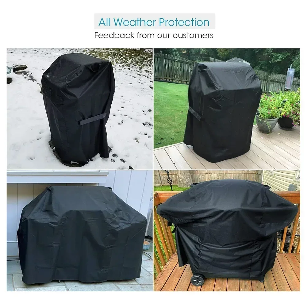 

1pcs Outdoor Camping BBQ Barbecue Protection Cover Waterproof For Anti-UV Wind Water 210D Oxford Fabric For Outdoor BBQ Grills