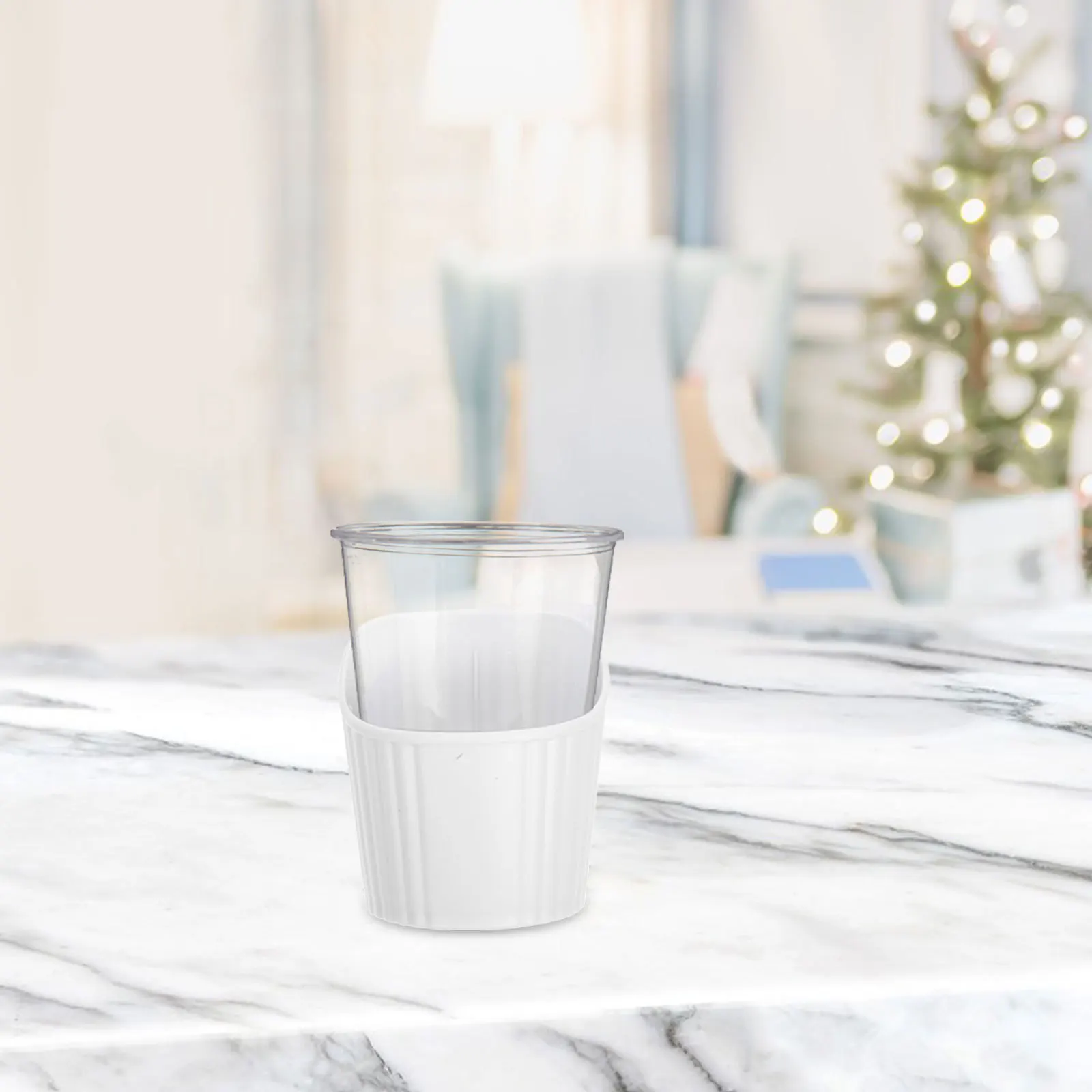 

6Pcs Business Insulated Cup Holder Heat Protection Coffee Sleeve Paper Cup Stand Home Office Use Plastic Drink Stand