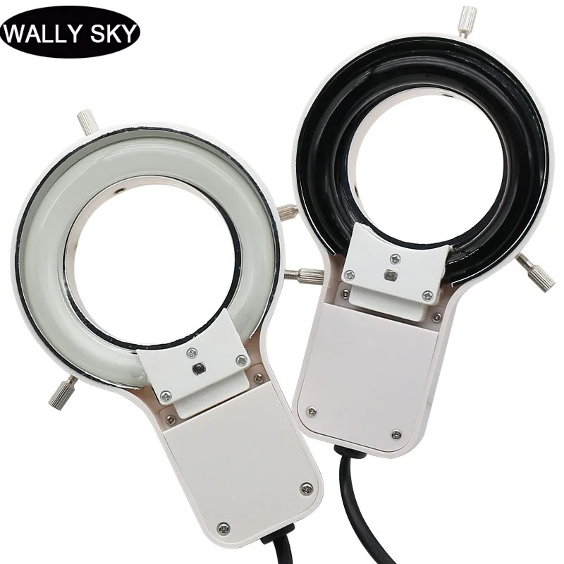 

8W Microscope Illuminators 64 mm 60 mm Ring Fluorescent Light UV Light Source for Stereo Microscope Purple White Top Lamp