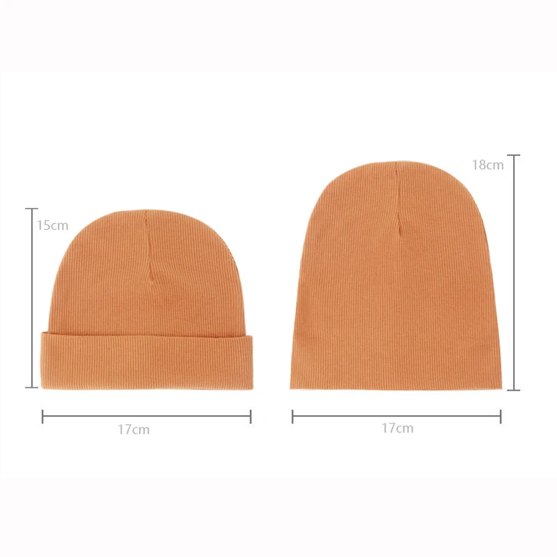 4Pcs Newborn Beanie Baby Hat for Girls Boys Cotton Knitted Infant Bonnet Toddler Cap Kids Accessories Newborn Gift 0-12M - Image 2