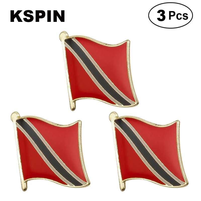 

3pcs a lot Trinidad-Tobago Flag Lapel Pins Badges Brooches