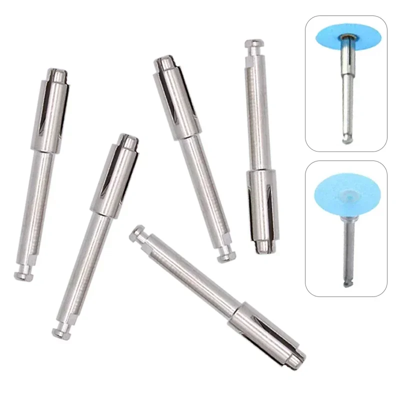 2/5pcs Stainless Steel Disc Fit Shank for Polishing Disk 3M Disc Dental Mandrel Polishing disc Holding Rod Tool