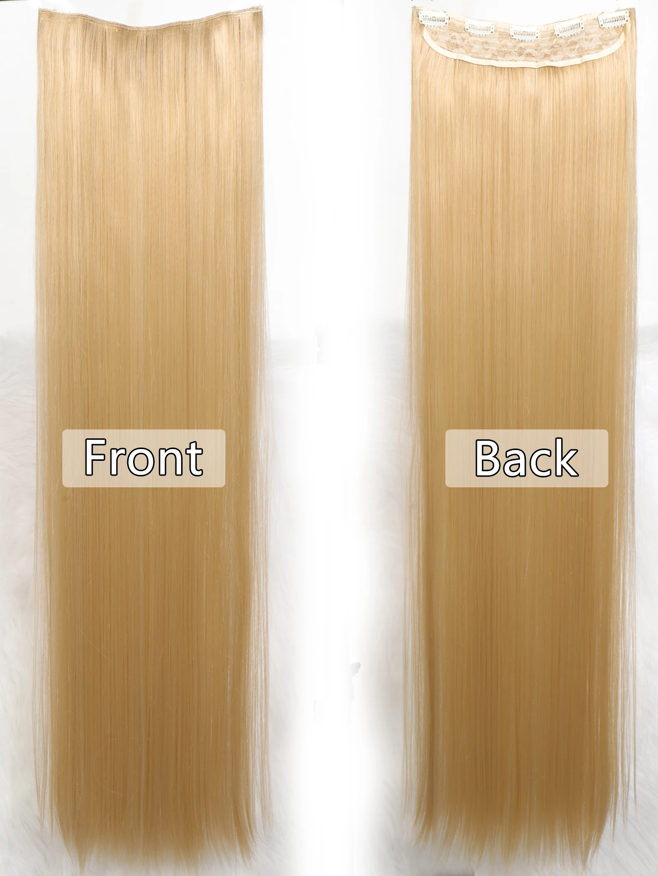 Sintético 5 grampos em extensões de cabelo para mulheres, penteado reto longo, cabelo falso natural, preto, marrom, loiro, 80cm