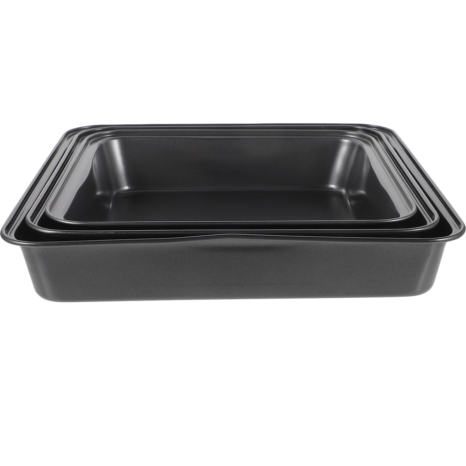 3 قطعة غير لاصقة الكربون الصلب البيتزا عموم مجموعة متعددة الأغراض صينية الخبز فرن مقلاة معدنية ل البيتزا الأسماك الدجاج الخبز المقالي