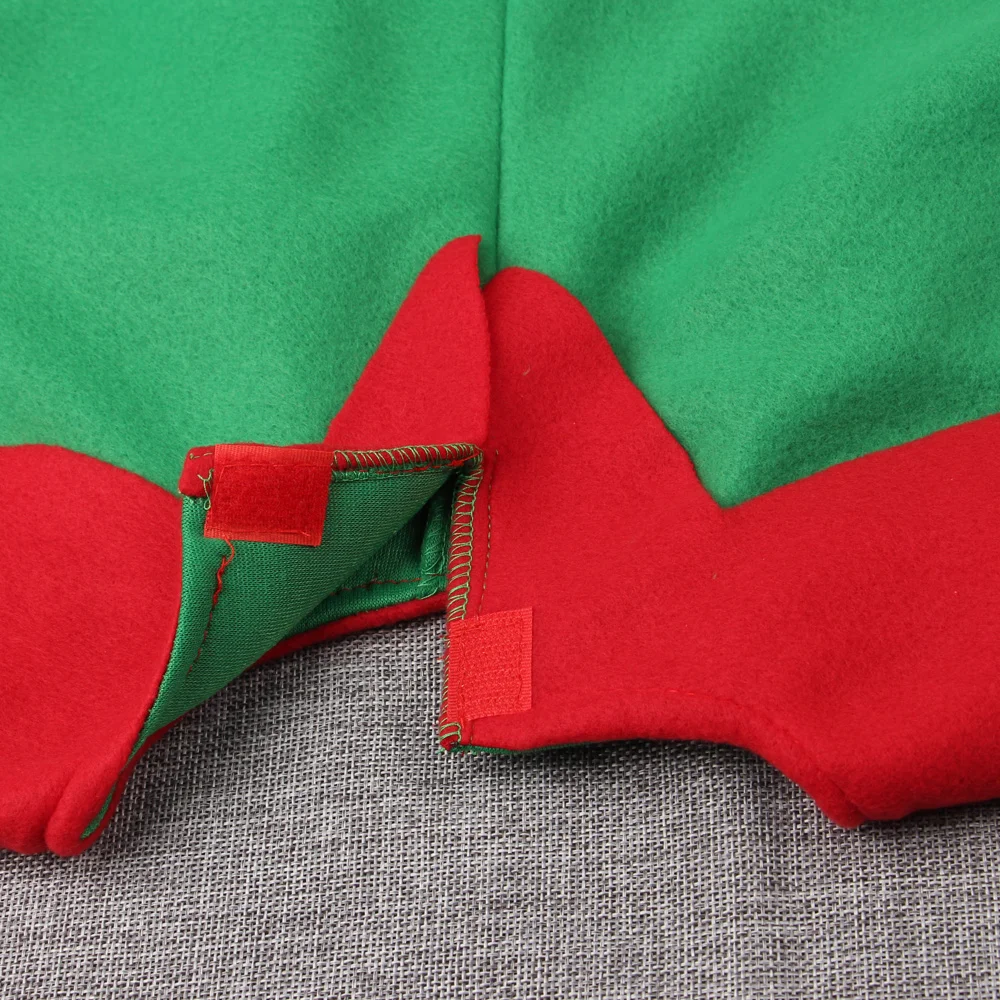 Parent Children Cosplay Chrismas Elf Costumes Outfits with Hat Shoe Covers Christmas Eve New Year Party Dress Up Clothes