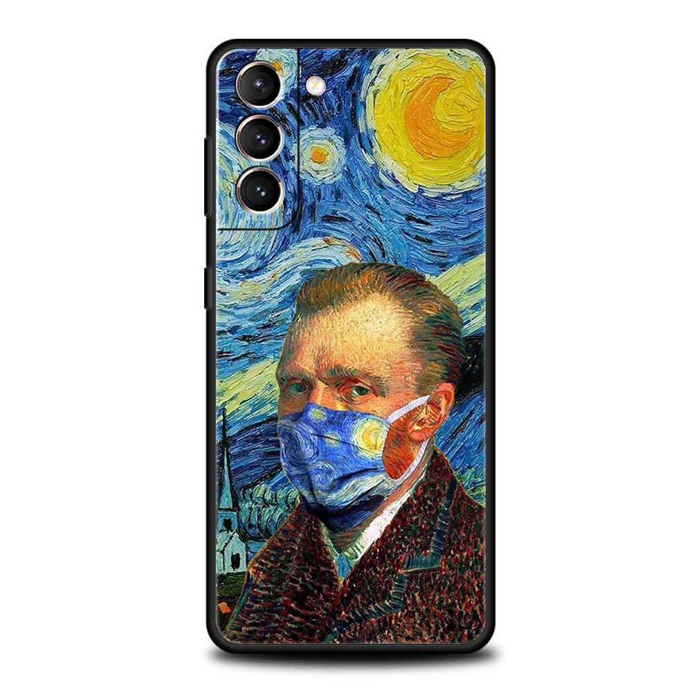 Van Gogh Series Phone Case for Samsung Galaxy S24 S23 S22 S20 S21 FE Ultra S10 S10E S9 S8 Plus 5G Silicone Soft Cover Capas Bags