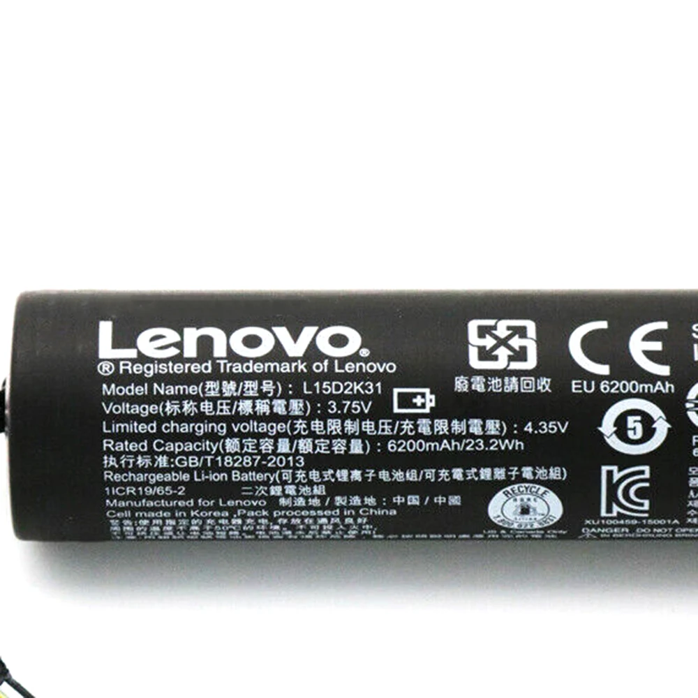 جديد حقيقي الأصلي L15D2K31 3.75V 23.2Wh 6200mAh بطارية الكمبيوتر المحمول لينوفو اليوغا اللوحي 3 YT3-850F Yt3-850L YT3-850M L15C2K31