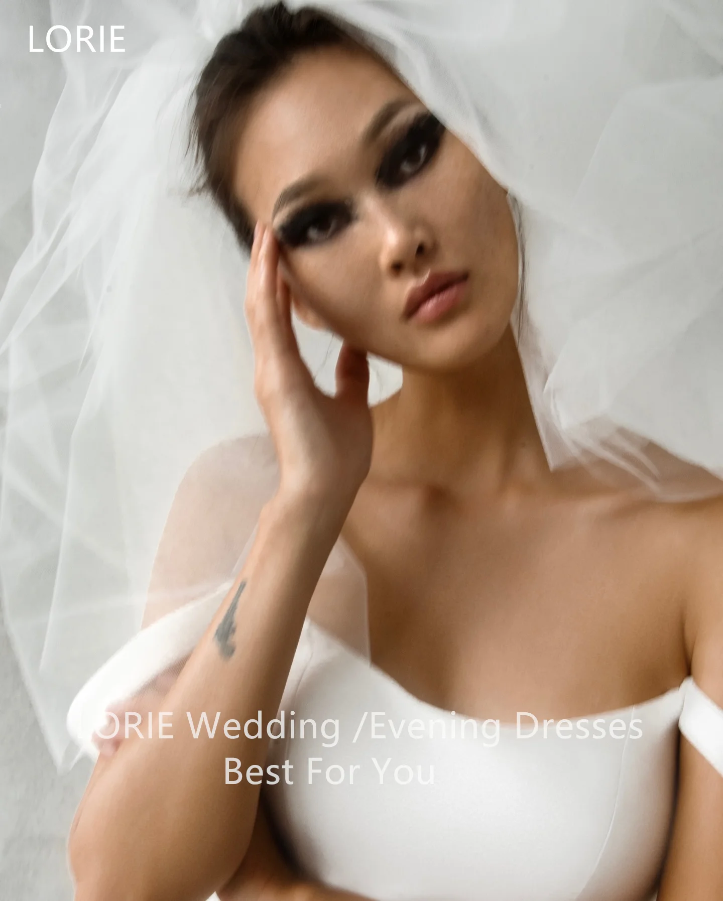 LORIE-vestidos de novia elegantes con tirantes finos, lazo sin espalda, sirena, vestido de fiesta de novia, vestidos de novia hasta el suelo personalizados