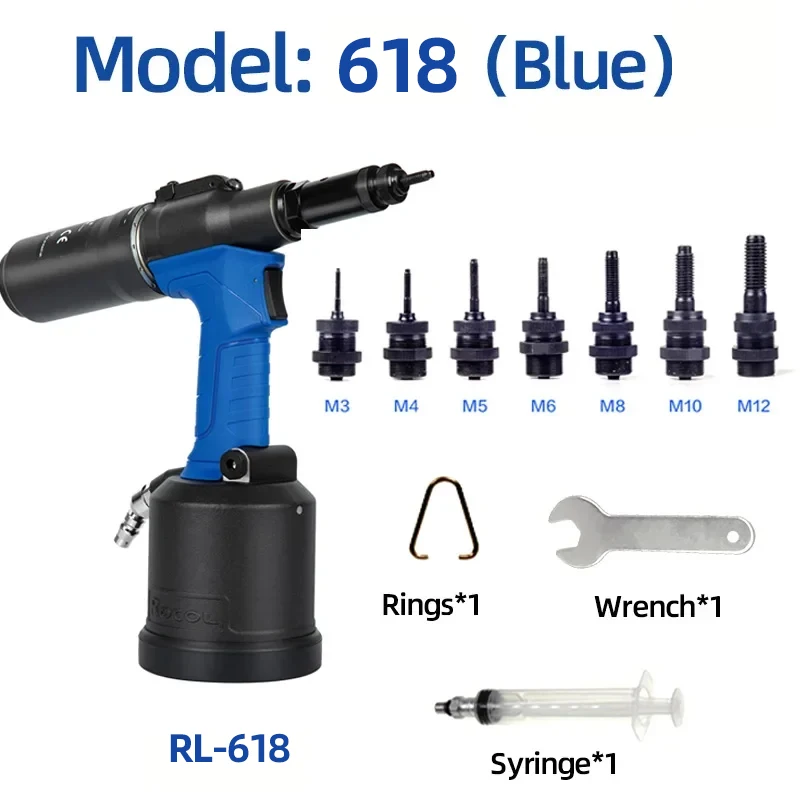 Lichtgewicht pneumatische klinkhamer Automatisch klinkmoerengereedschap M3 tot M12 Hydraulisch industrieel snelklinkgereedschap Verbeterd RL-6312/RL-618