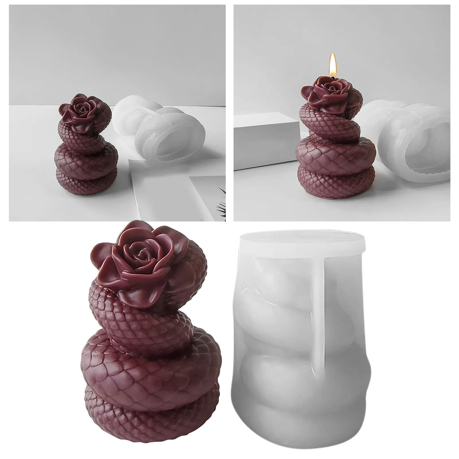 Candle Flower Resin Casting Soap Making Silicone For Candle Home Decorate Candle Making 3d Candle Holder Fast Shipping