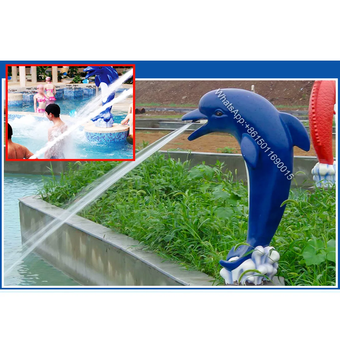 Swimming Pool Cartoon Animal Shape Spa Dolphin Hydro Shock Bath Nozzle Massage Equipment