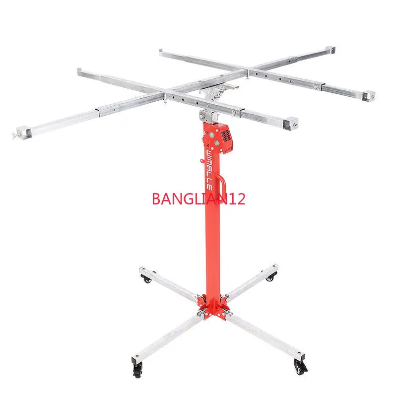 Hand-cranked gypsum board lift, lifting mobile small ceiling punching
