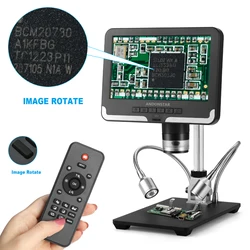 Andonstar Digital Microscope for Adults Soldering AD206 1080P Soldering Microscope for Phone Watch Repairing SMD/SMT Black&White