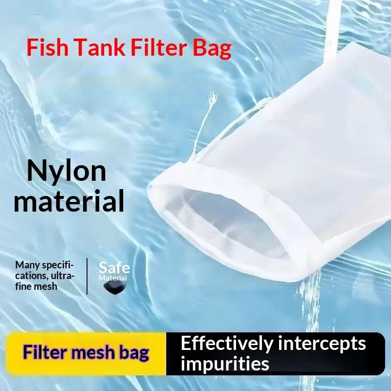 200-Nano-Mesh Wiederverwendbarer Aquariumfilterbeutel mit Kordelzug – Detail 4