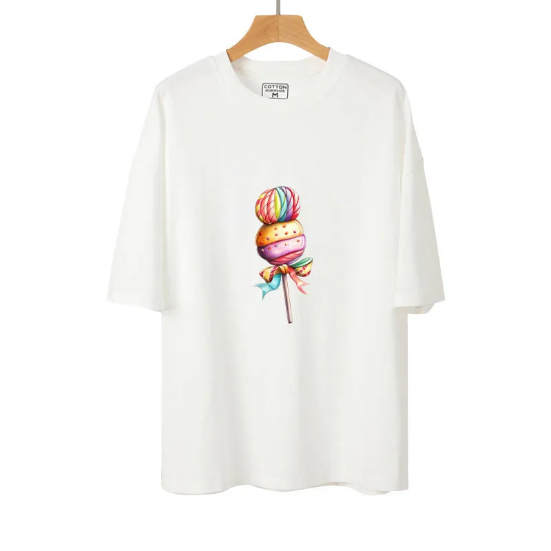 22cm cartoon lollipop cute children\'s clothes accessories ironing decal heat transfer printing DTF vinyl patch washable printing