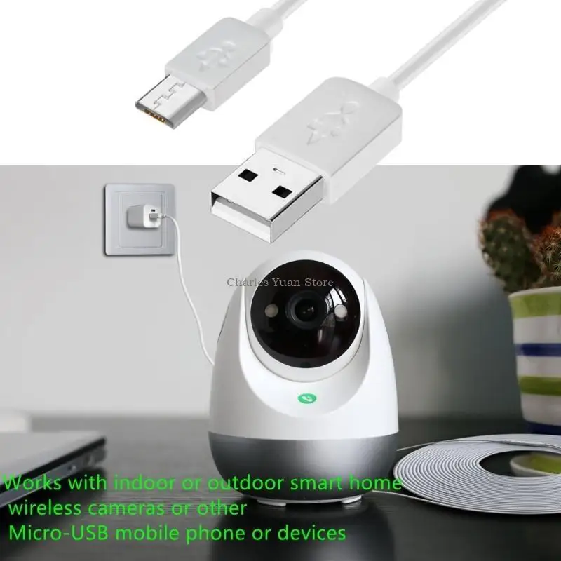 

USB to Micro USB Cable for Thermometer / Camera / CCTV Camera 10m/15m