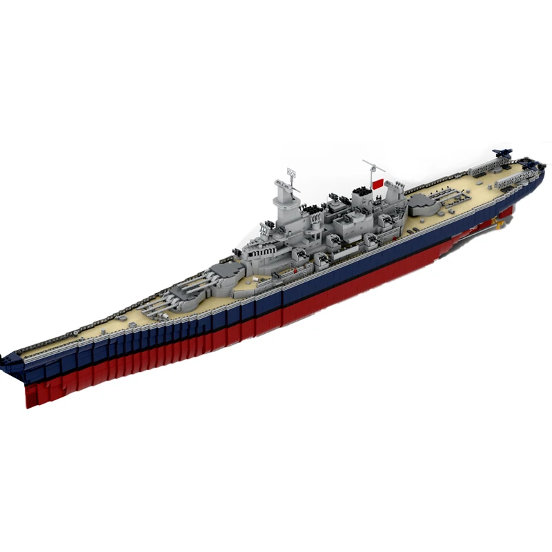 5846PCS WW2 Military MOC1:200 scale USS Iowa battleship Model DIY creative ideas high-tech ChildToy birthday Gift warship Blocks