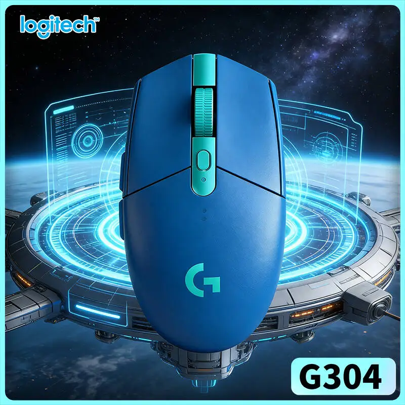 Logitech G304 LIGHTSPEED Wireless Mouse 12000 DPI HERO Sensor 1ms Latency 250hr Battery Comfortable Thumb Rest Design Users