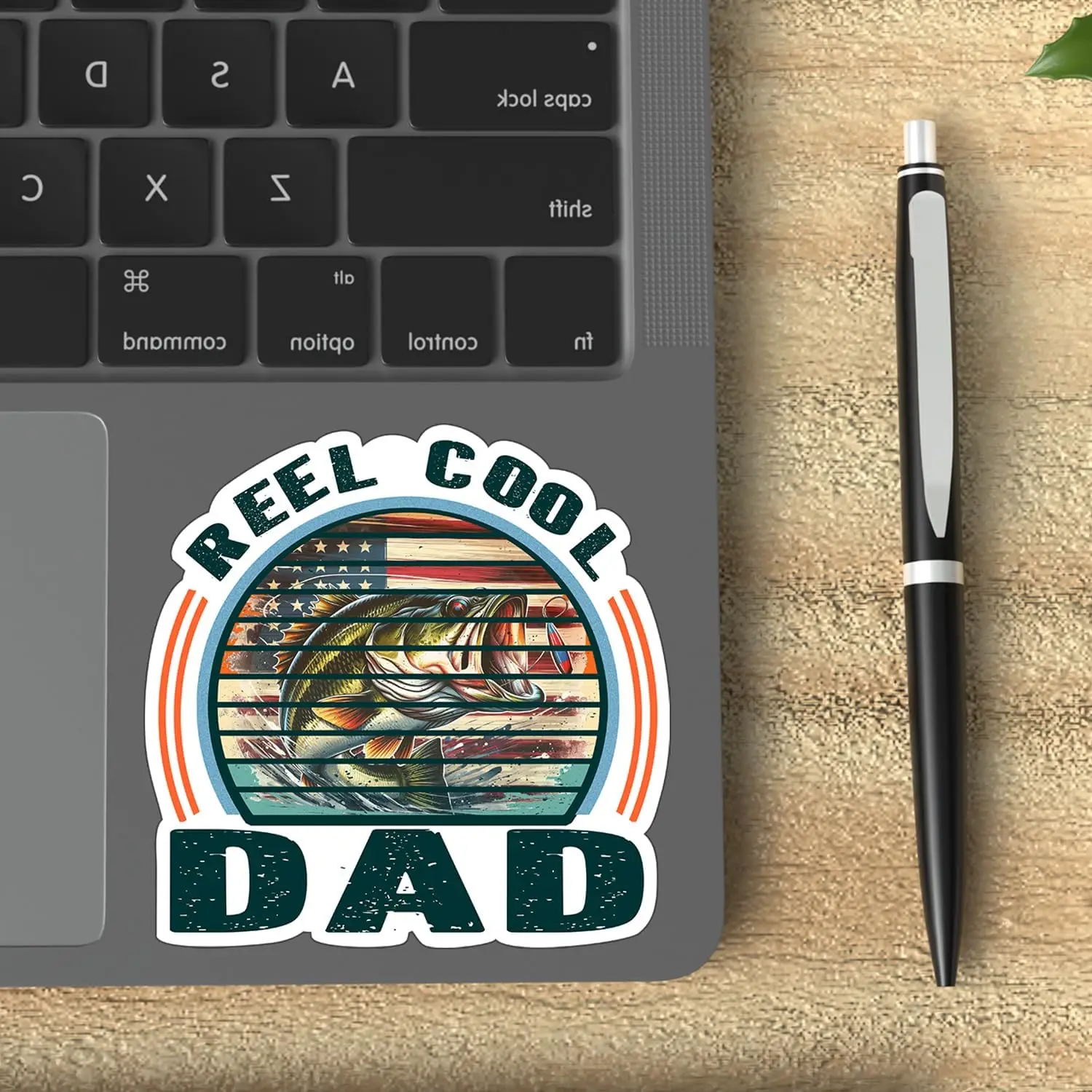 

3Pcs Reel Cool Dad Fishing Sticker - Funny Waterproof Vinyl Decal for Water Bottles, Books, Laptops, Phones, Tumblers
