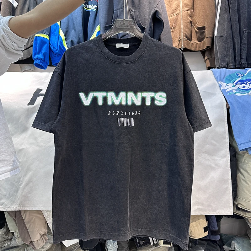 

Retro Faded American Sle ort Sve T-irt ex Loose Fit Hip Hop Vintage Print Youth Trend Summer round Ne Tee