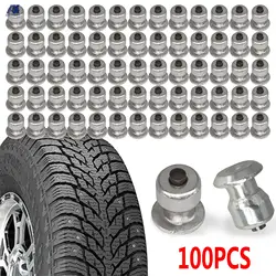 100pcs Winter Wheel Lugs Car Tires Studs Screw Snow Spikes Wheel Tyre Snow Studs For Shoes ATV Car Motorcycle Tire 8x10mm