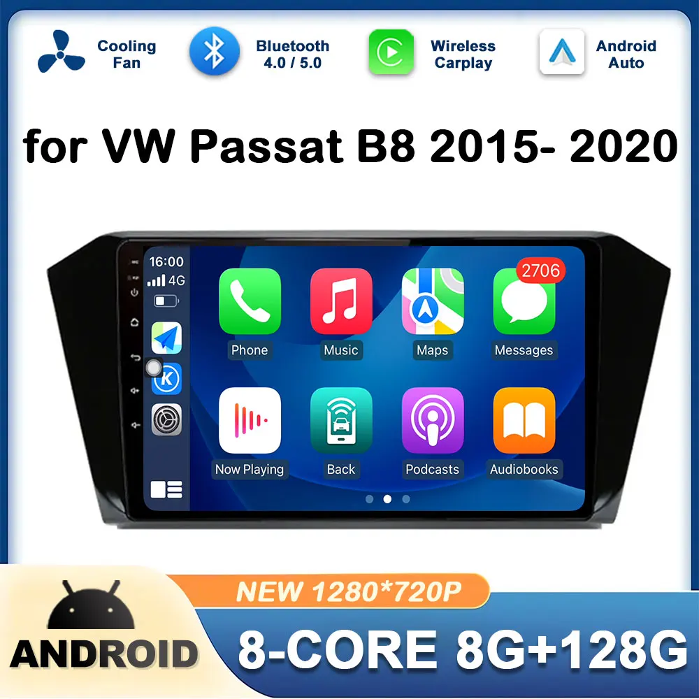 

10.1 inch for VW Passat B8 2015 2016 - 2020 Wireless Carplay Head Unit Car Radio Audio Player DSP Stereo GPS Navigation No 2 din