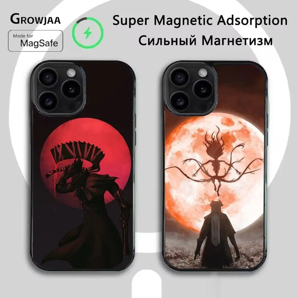 

B-Bloodborne Game Phone Case For iPhone 16e,16,15,14,13,12,11,Plus,Pro,Max,Mini Magsafe Magnetic Wireless Charging