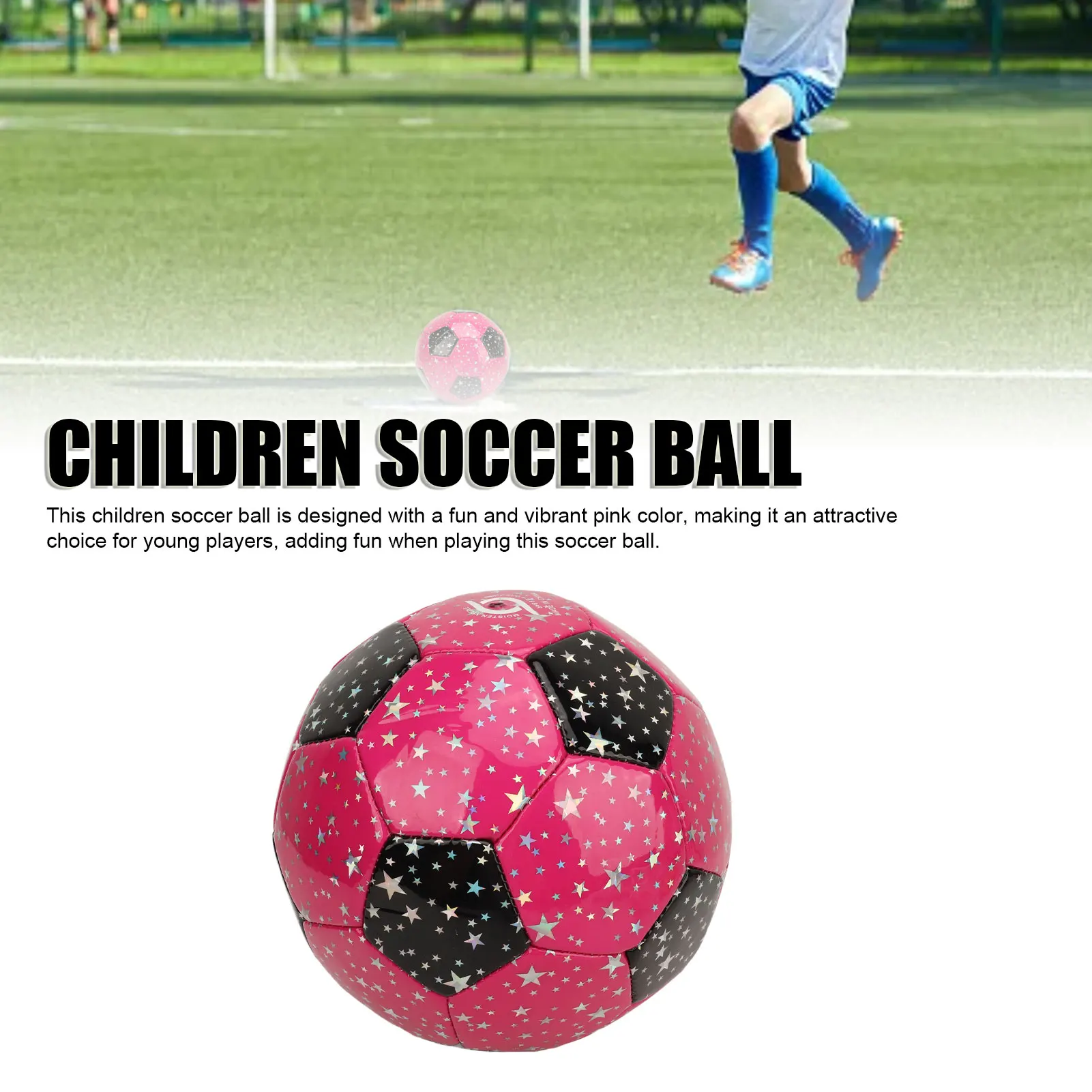 Children Soccer Ball Size 3 Pink Inflatable PU Rubber Liner Kids Soccer Ball Toy For Outdoor