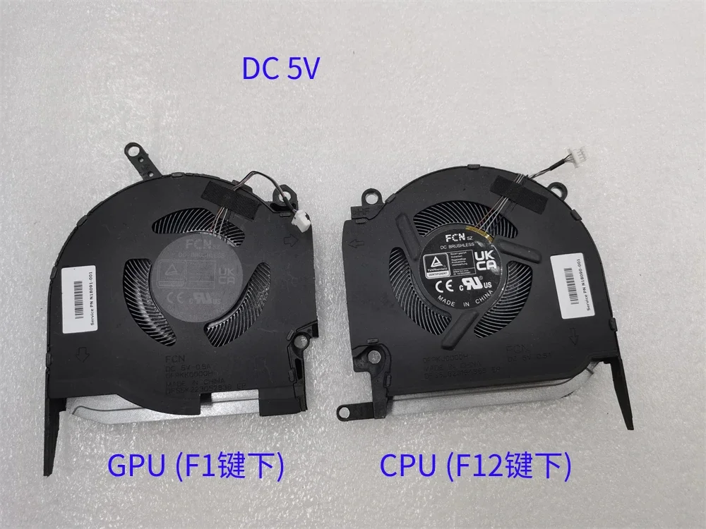 Cooling Fan for HP OMEN Shadow Elf 8 Pro TPN-Q280 Q281 16-K 16-N N18088 N18089 N18098 N18097-001 RTX3050 3060 3070