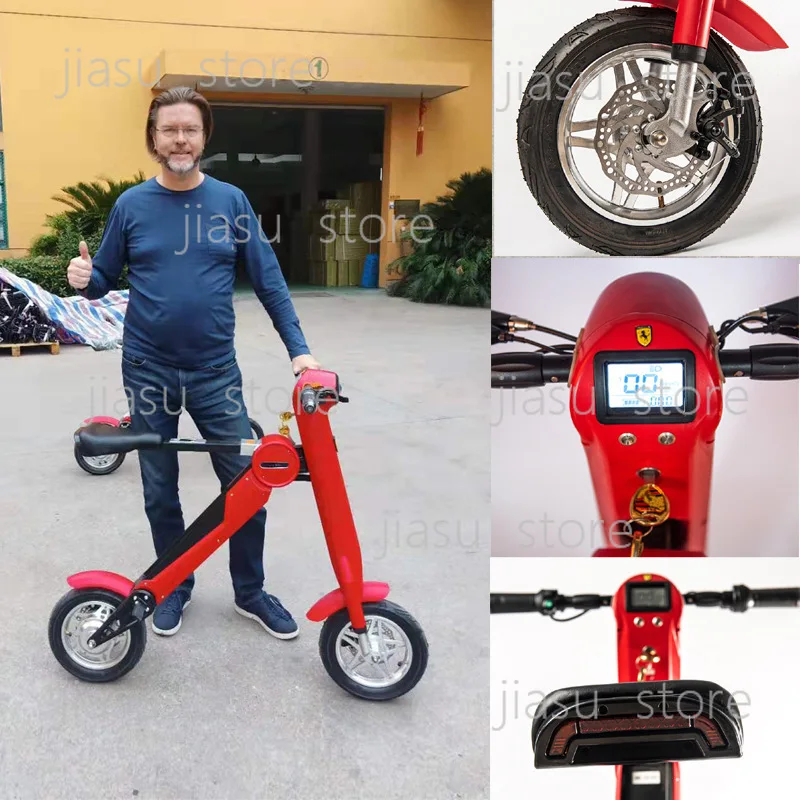 K-Shaped Mini Power Assist Folding E-Bike Portable Small Electric Bicycle Lightweight Commuting Foldable Ebike