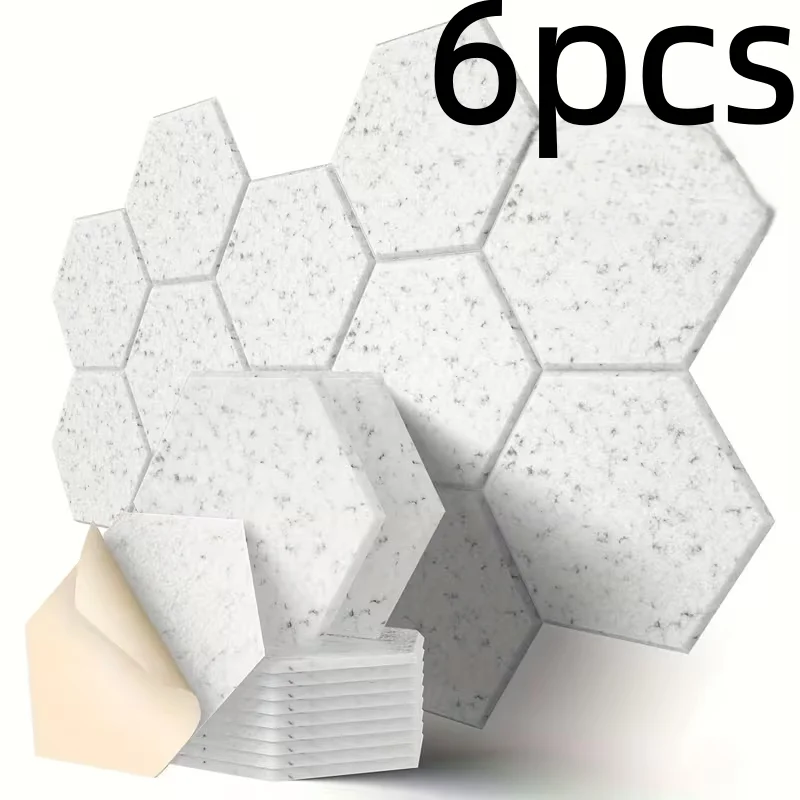 

6 шт. акустическая панель высокой плотности, звукоизоляционные панели, студийная акустическая обработка, стена, звукопоглощающее украшение для спальни