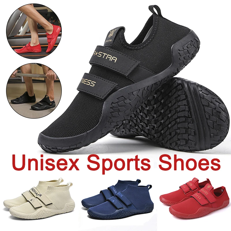 New Unisex Powerlifting Deadlift Yoga Gym Beach Sports Shoes Sumo Sole Portable Sneakers Soft Bottom Training Footwear Non-Slip