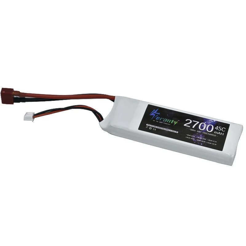 2700mAh 2S 7.4V 45C يبو بطارية مع T التوصيل ل RC طائرة بدون طيار FPV كوادكوبتر هليكوبتر طائرة سباق السيارات RC المتسابق XT60 موصل