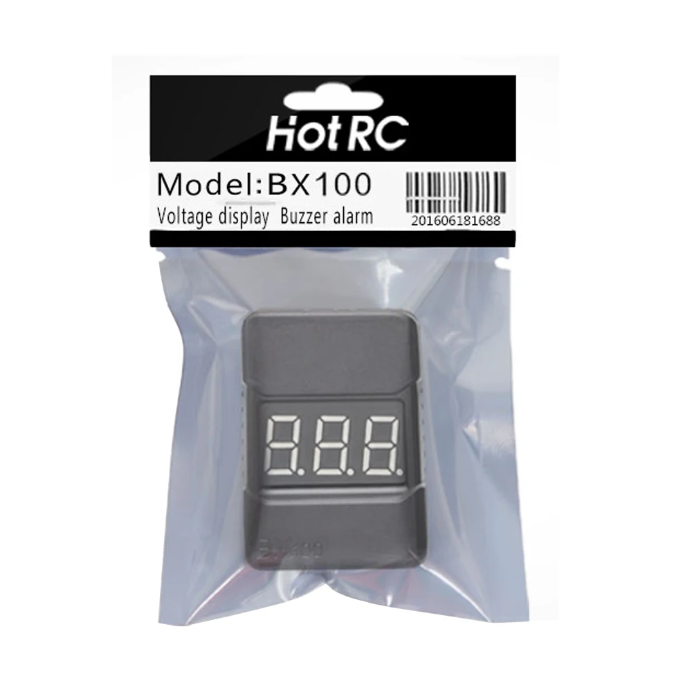 1pcs Hotrc Hot RC BX100 BX 100 1-8S RC Lipo Battery Voltage Tester/Low Voltage BB Alarm Buzzer Voltage Checker Accessories