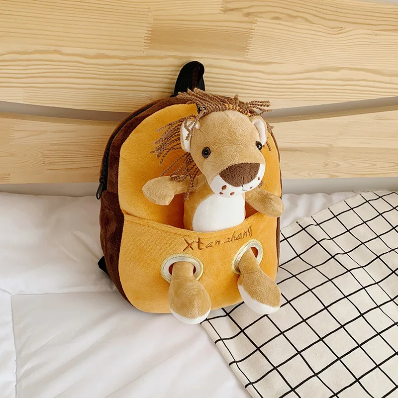 Creative Animal Children's Backpack Cartoon Cute Plush Boy Girl Backpack Kindergarten Backpack